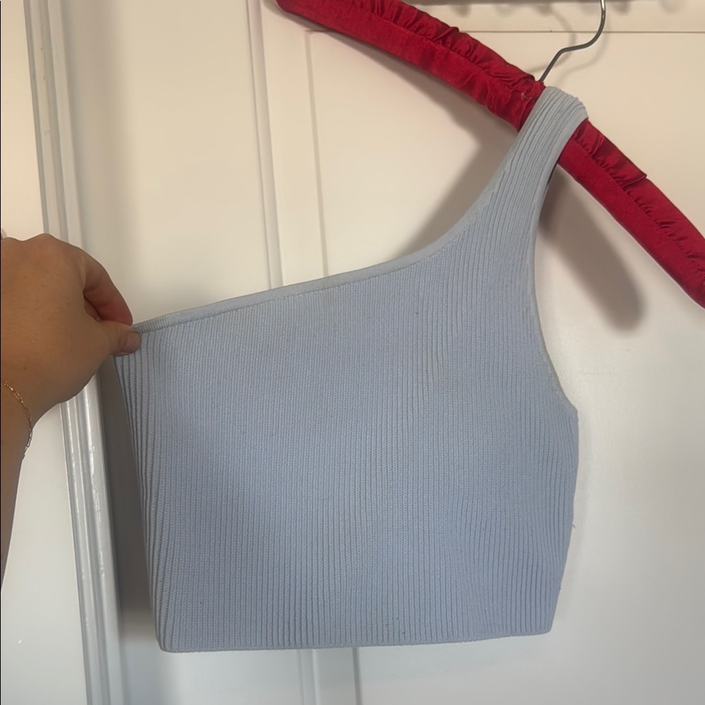 Babaton sculpt knit one shoulder top